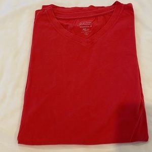 JCrew SS “Broken-In” Large T-Shirt Summer Red